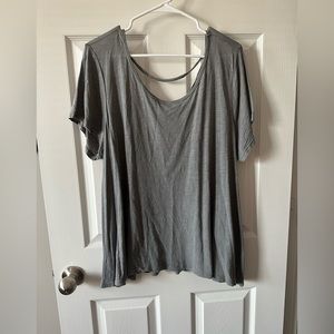 Grey Open Back Tee